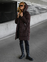 Дамско яке шоколад OZONEE JS/16M9302/158