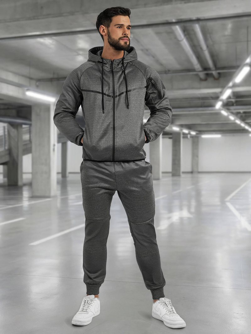 Мъжки спортен екип графитен OZONEE JS/8C1966/5