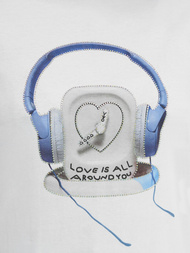 Дамска тениска бяло-синьо OZONEE DJ77806