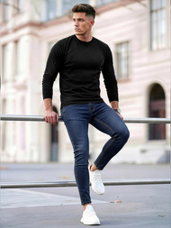 Мъжки дънки тъмно-синьо OZONEE O/JK2951Z