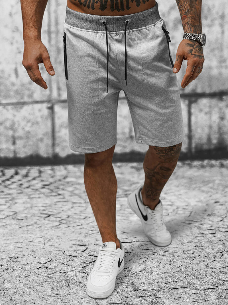 Мъжки панталонки сив OZONEE JS/8K935