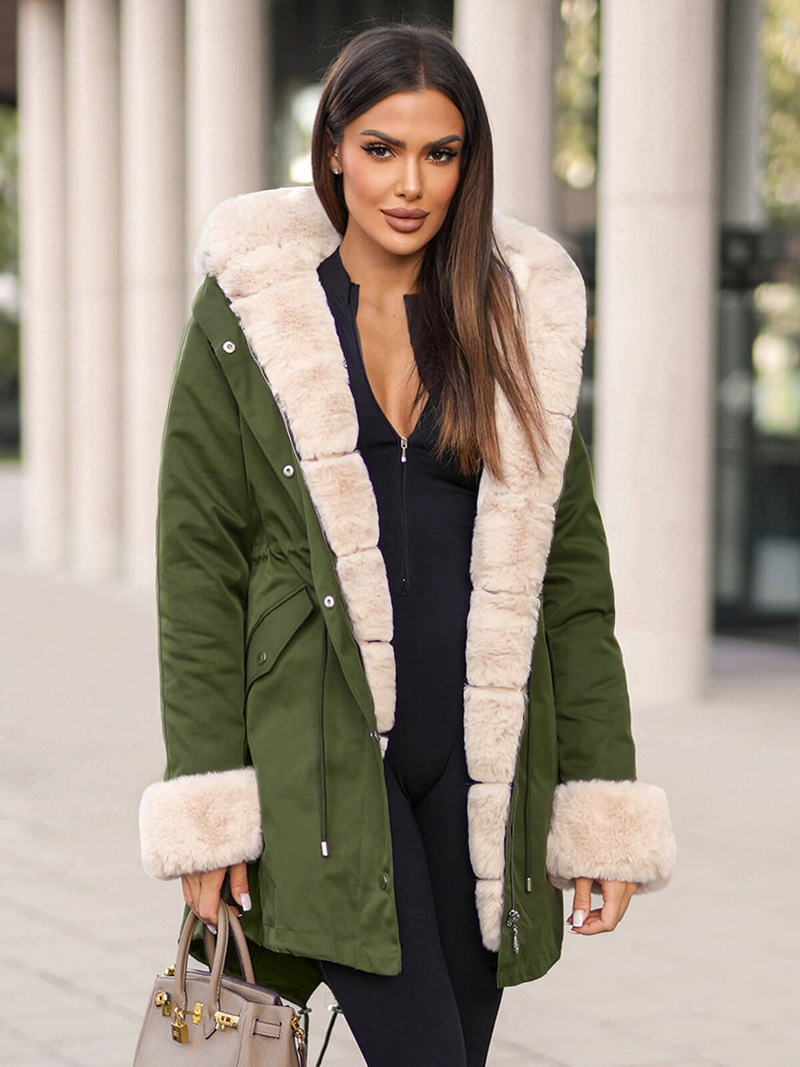 Дамско яке зелена OZONEE JS/M763/136Z