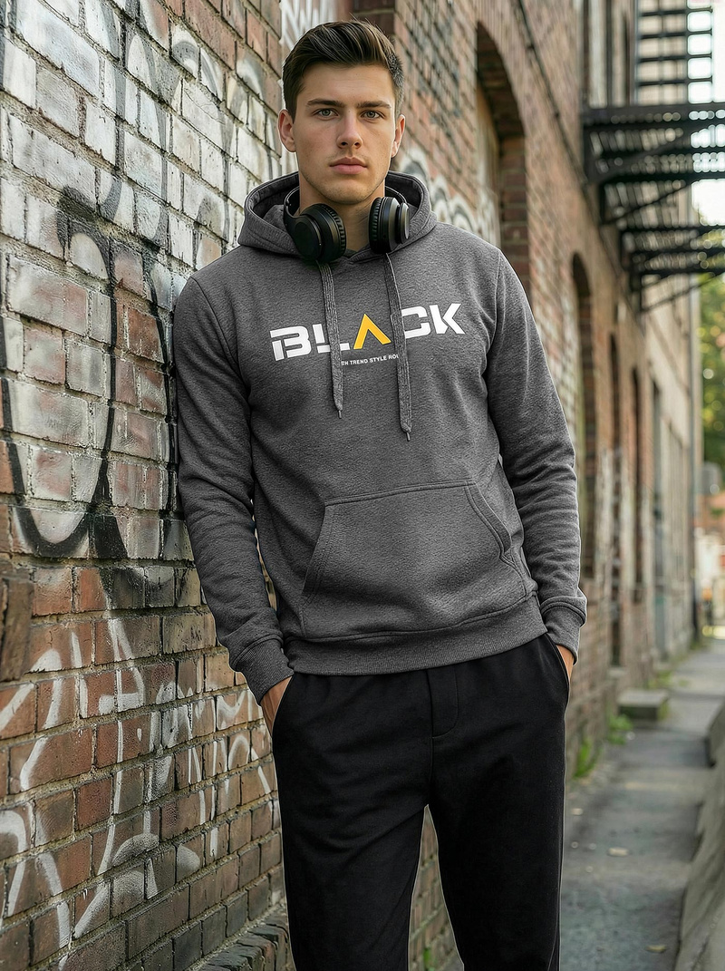 Мъжки суитшърт графитен OZONEE JS/8B1756/5Z