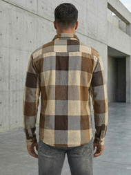 Мъжка риза камел OZONEE NB/MC728KZ