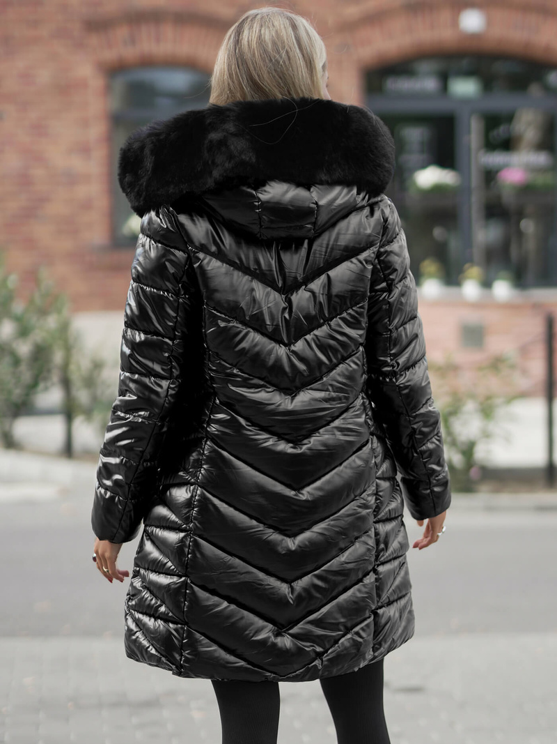 Дамско яке черна OZONEE JS/16M9100/392Z