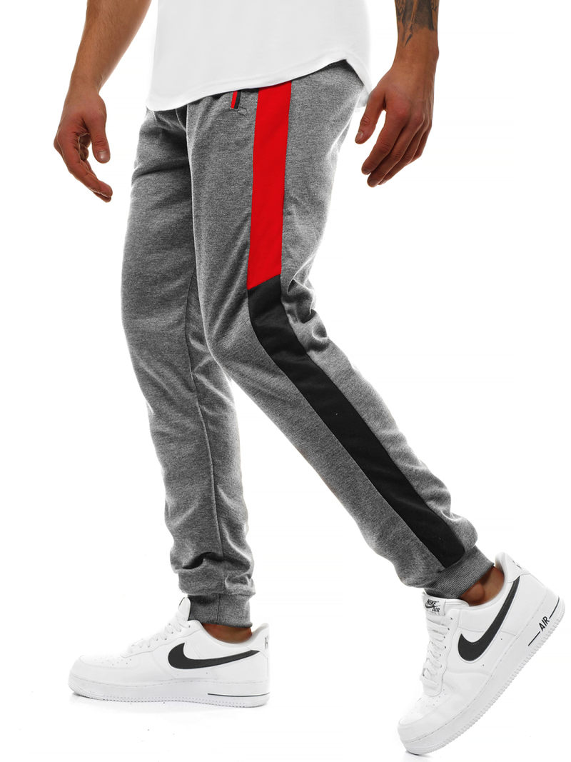 Мъжко долнище на анцуг графитно OZONEE JS/JZ11027