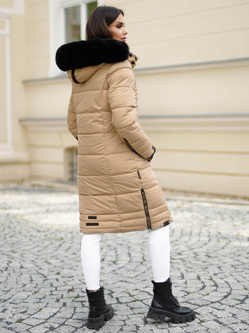 Дамско яке бежова OZONEE O/W377Z