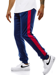 Мъжко долнище на анцуг синьо-червено OZONEE JS/JZ11007