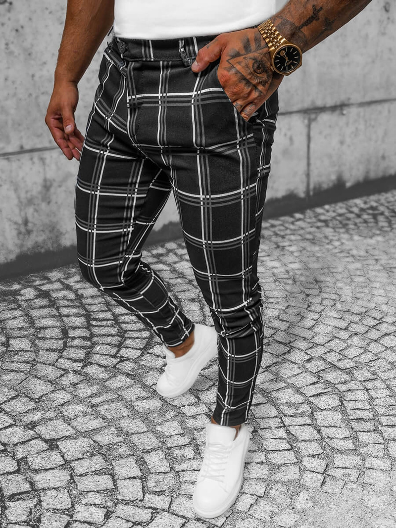 Мъжки панталони черни OZONEE O/P4028