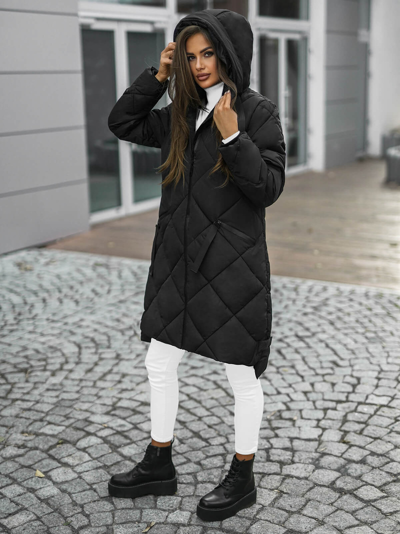 Дамско яке черно OZONEE JS/5M3168/392Z