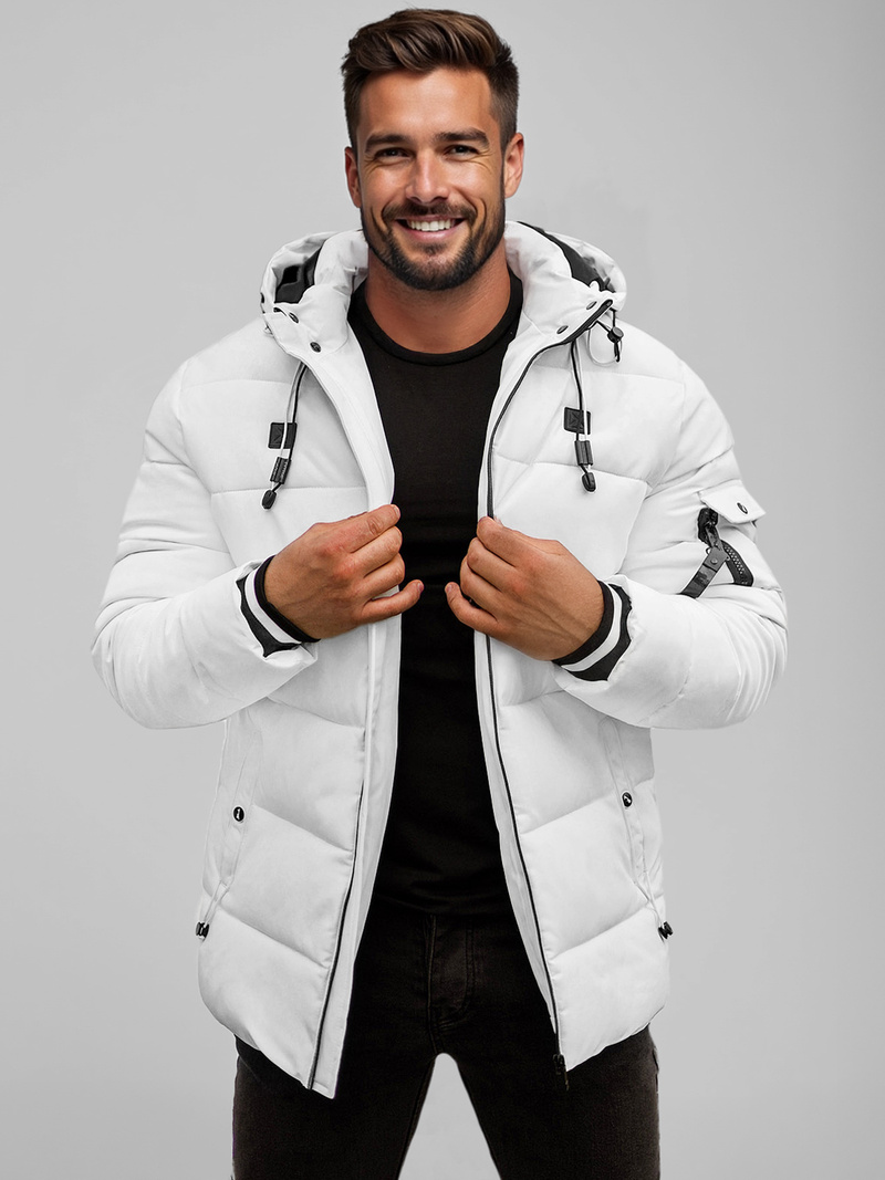 Мъжко яке бял OZONEE JS/57M7502/281Z