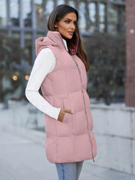 Дамска жилетка прахово розово OZONEE JS/M721/46Z