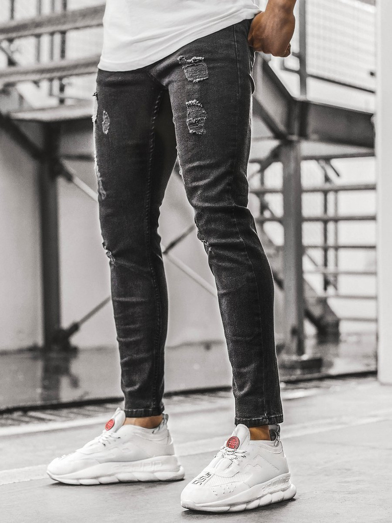 Мъжки панталони черни OZONEE DP/567