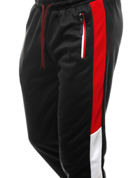 Мъжко долнище на анцуг черни OZONEE JS/JZ11027