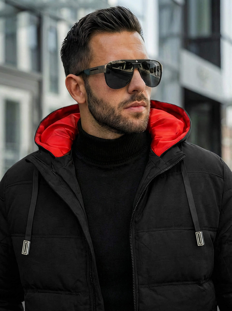 Мъжко яке черни OZONEE JS/31M5003Z