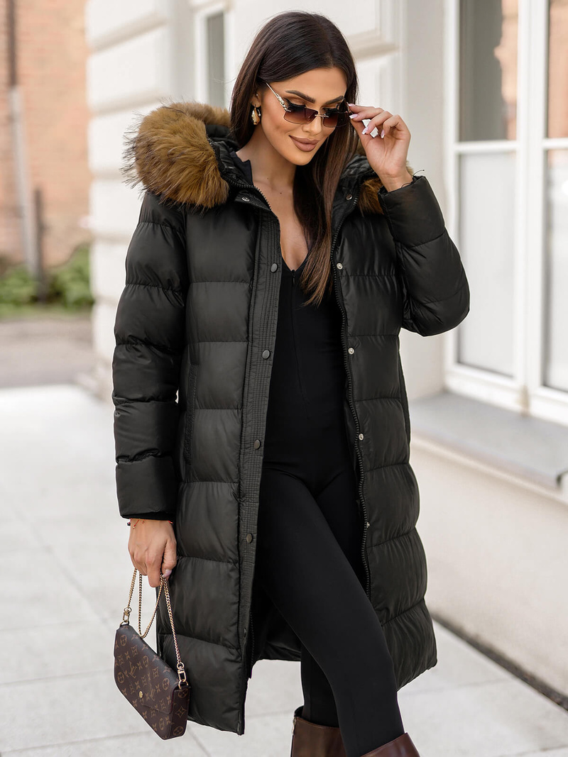 Дамско яке черно OZONEE JS/5M3298/392