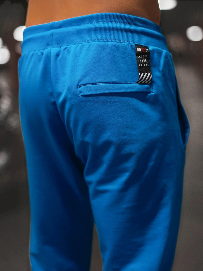 Мъжко долнище на анцуг синьо B/18203022Z