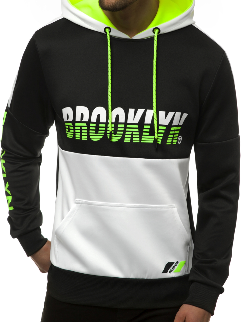 Мъжки суитшърт черно-бяла OZONEE JS/DD20127