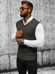 Мъжки пуловер графитен OZONEE NB/MM6005/3Z