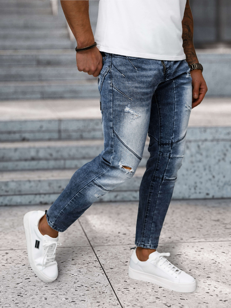 Мъжки дънки синьо OZONEE NB/MP0045B