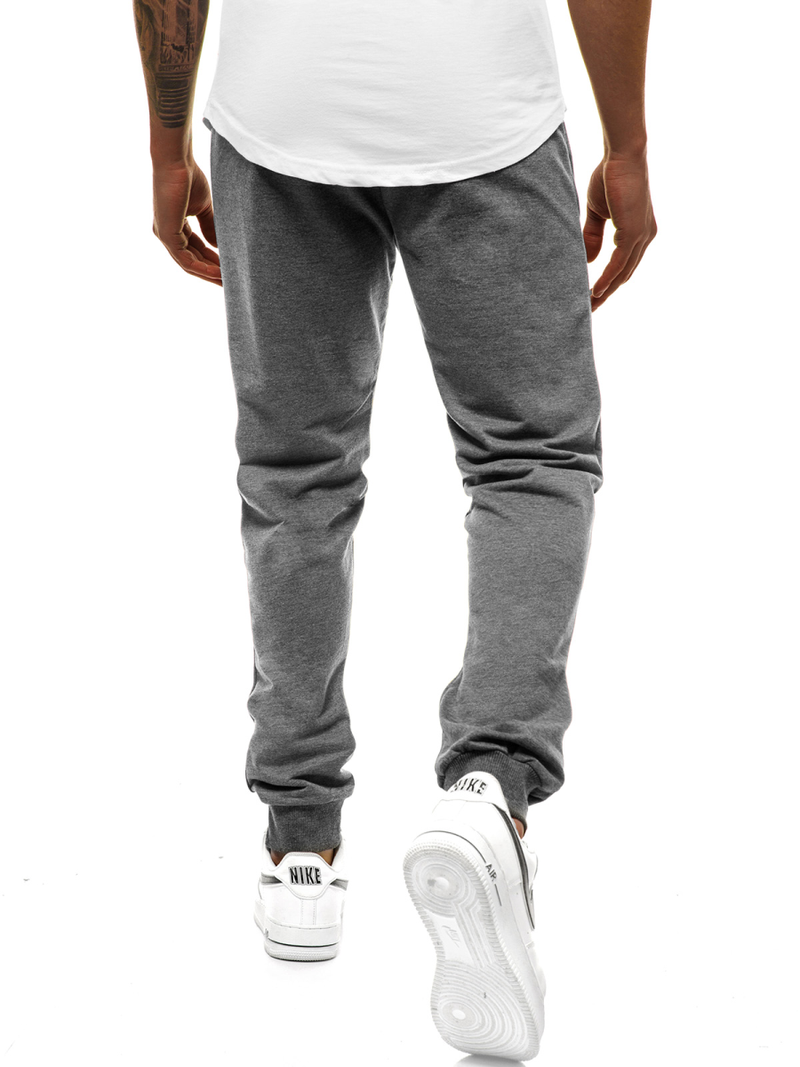 Мъжко долнище на анцуг тъмносиво JS/XW005S