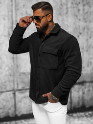 Мъжка риза черна OZONEE O/GOM23040