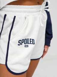 Дамски анцуг от две части бяло-тъмносиня OZONEE JS/M58631AB