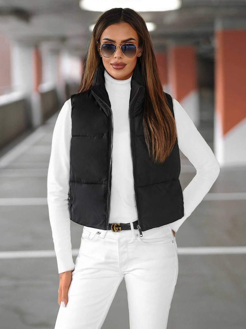 Жилетка суичър черна OZONEE JS/16M9079/392Z