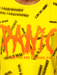 Мъжка тениска жълта OZONEE JS/KS1998