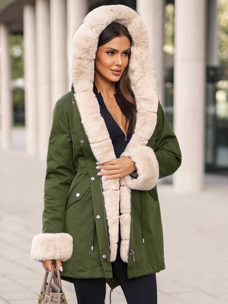 Дамско яке зелена OZONEE JS/M763/136Z