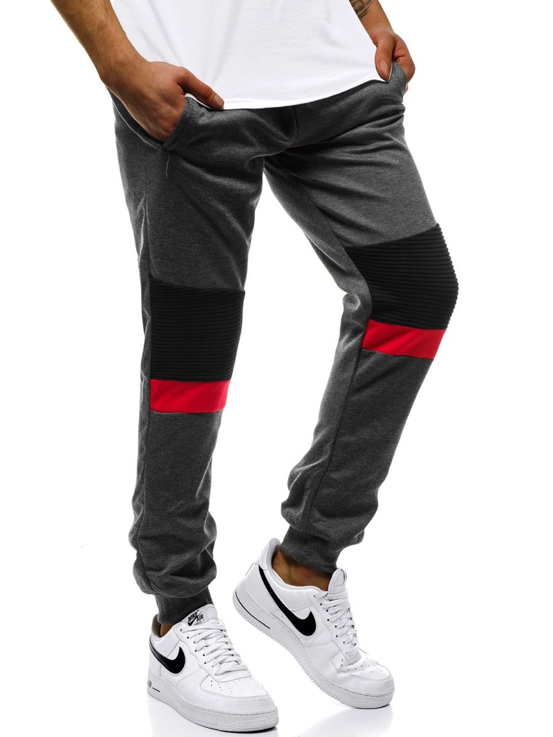 Мъжко долнище на анцуг графитно OZONEE JS/JZ11016