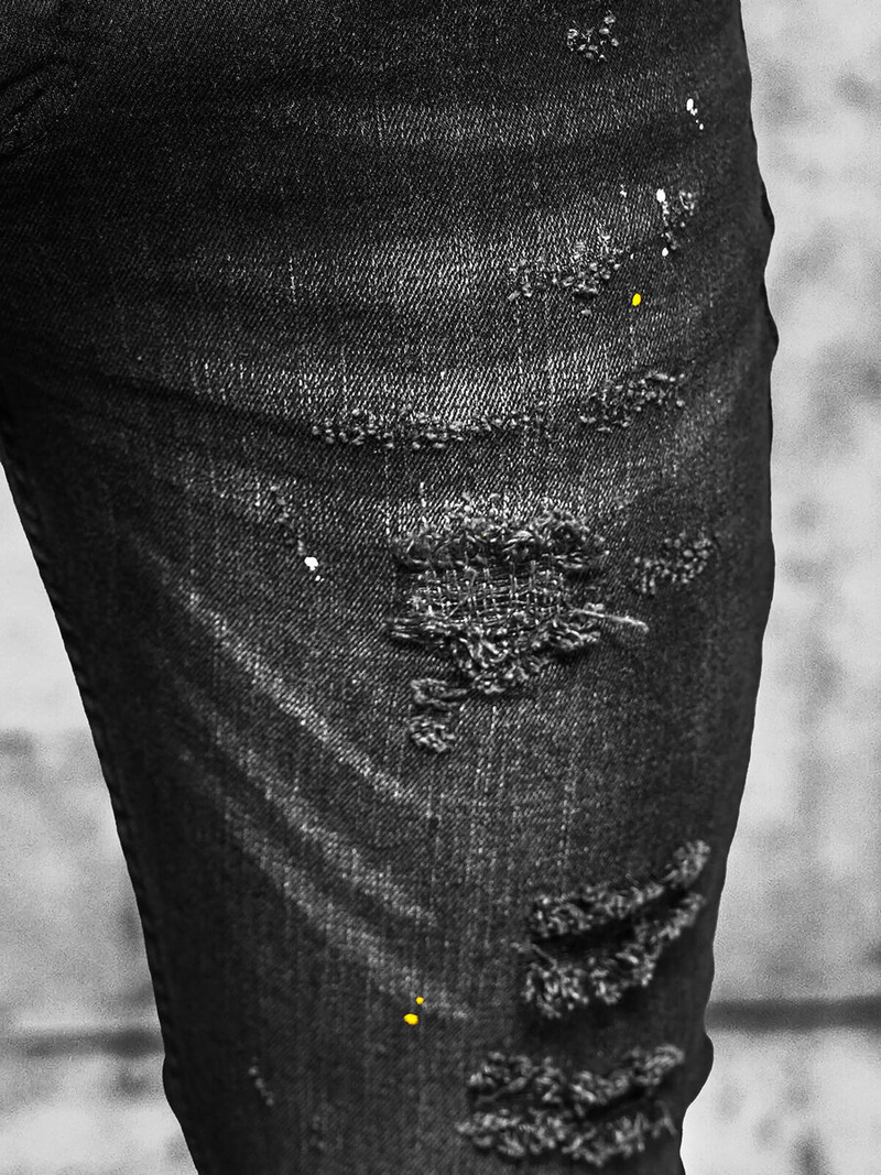 Мъжки дънки черни OZONEE O/MB465