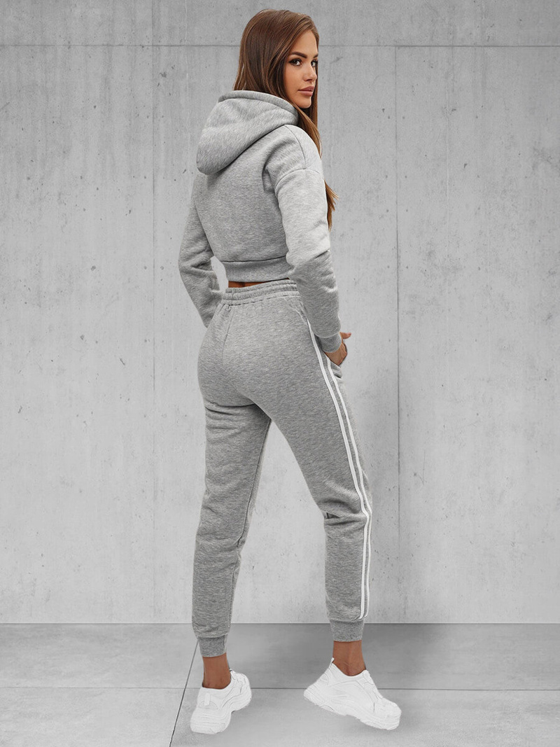 Дамски анцуг от две части сив OZONEE JS/8C67/2Z