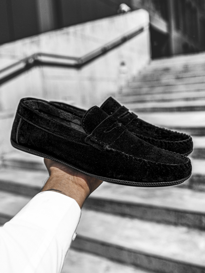 Мъжки обувки SLIP ON черни T/125