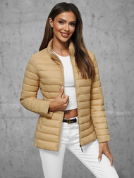 Дамско яке бежова OZONEE JS/16M9111/254