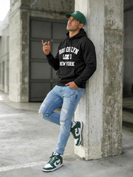 Мъжки суитшърт черно OZONEE JS/8B1767/3Z