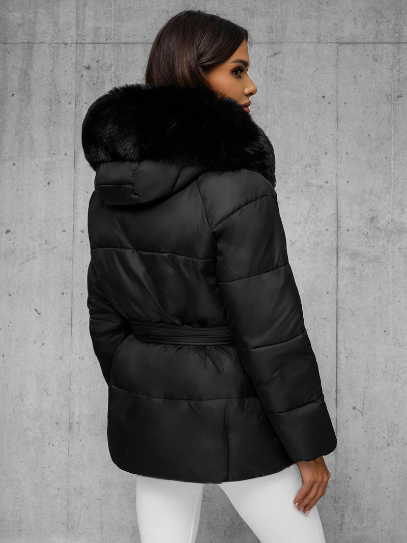 Дамско яке черно OZONEE JS/16M9206/392Z