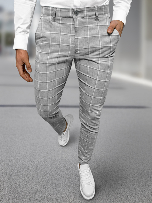 Мъжки панталони сиво OZONEE DJ/5522Z