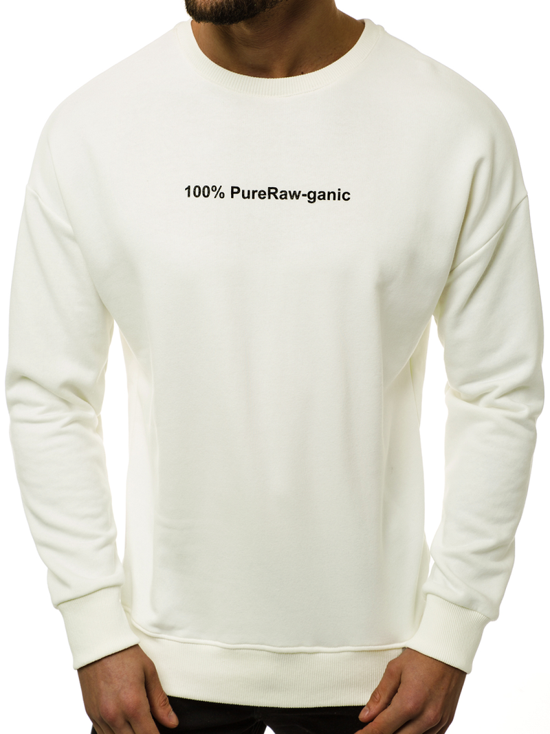 Мъжки суитшърт екрю OZONEE MACH/3149