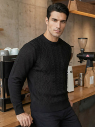 Мъжки пуловер черен OZONEE JS/59B3610/3