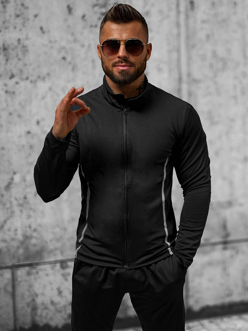 Мъжко яке черна OZONEE JS/M10309