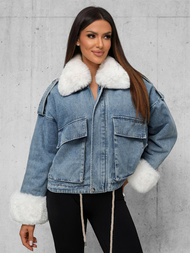 Дамско джинсово яке синя OZONEE JS/11Z8219Z