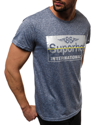 Мъжка тениска тъмносин OZONEE JS/KS2056