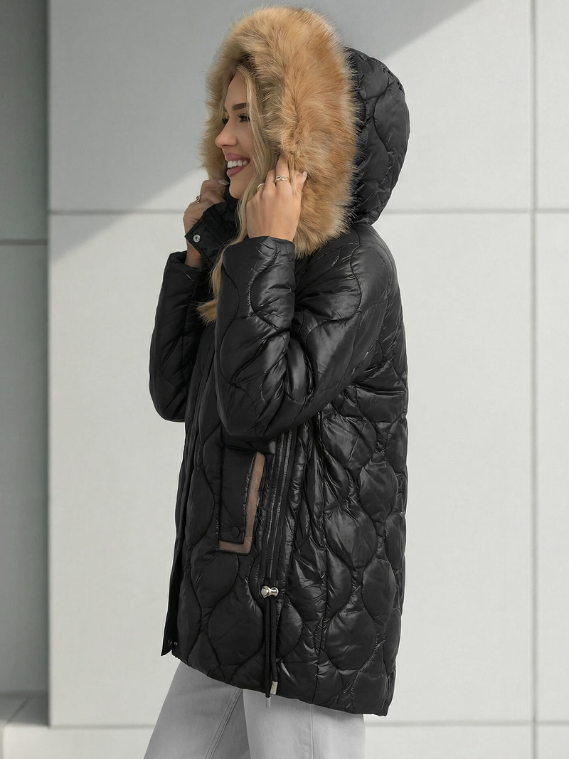 Дамско яке черно OZONEE O/5M3226/392Z