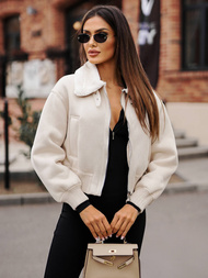 Дамско яке екрю OZONEE O/81326