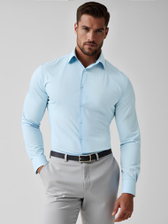 Мъжка риза светло-синя OZONEE O/V59Z