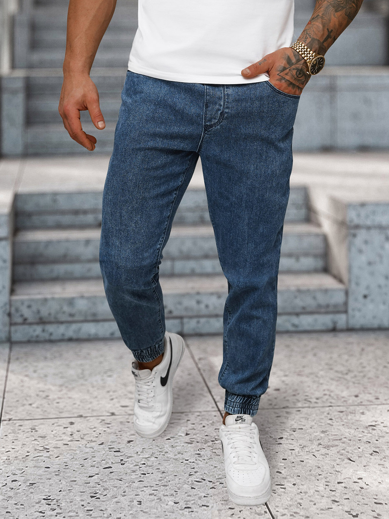 Мъжки дънки jogger синьо OZONEE NB/MP0272BS