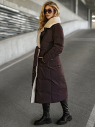 Дамско яке шоколад OZONEE JS/16M9168/158