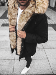 Мъжко яке черно OZONEE O/5578Z