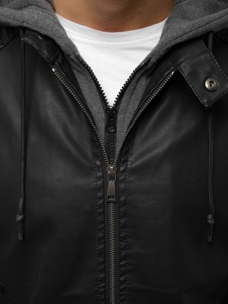 Мъжко яке черно OZONEE JB/JP1136